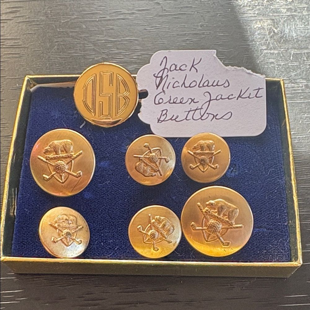 Vintage Waterbury Jack Nicklaus Blazer Buttons Set